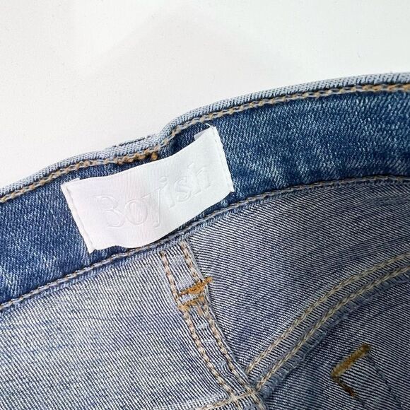 Boyish By Her Jeans Womens 27 Blue Mid-Wash Straight-Leg High-Waist - Picture 5 of 10